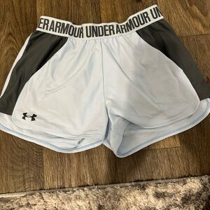 Under armor light blue & gray shorts